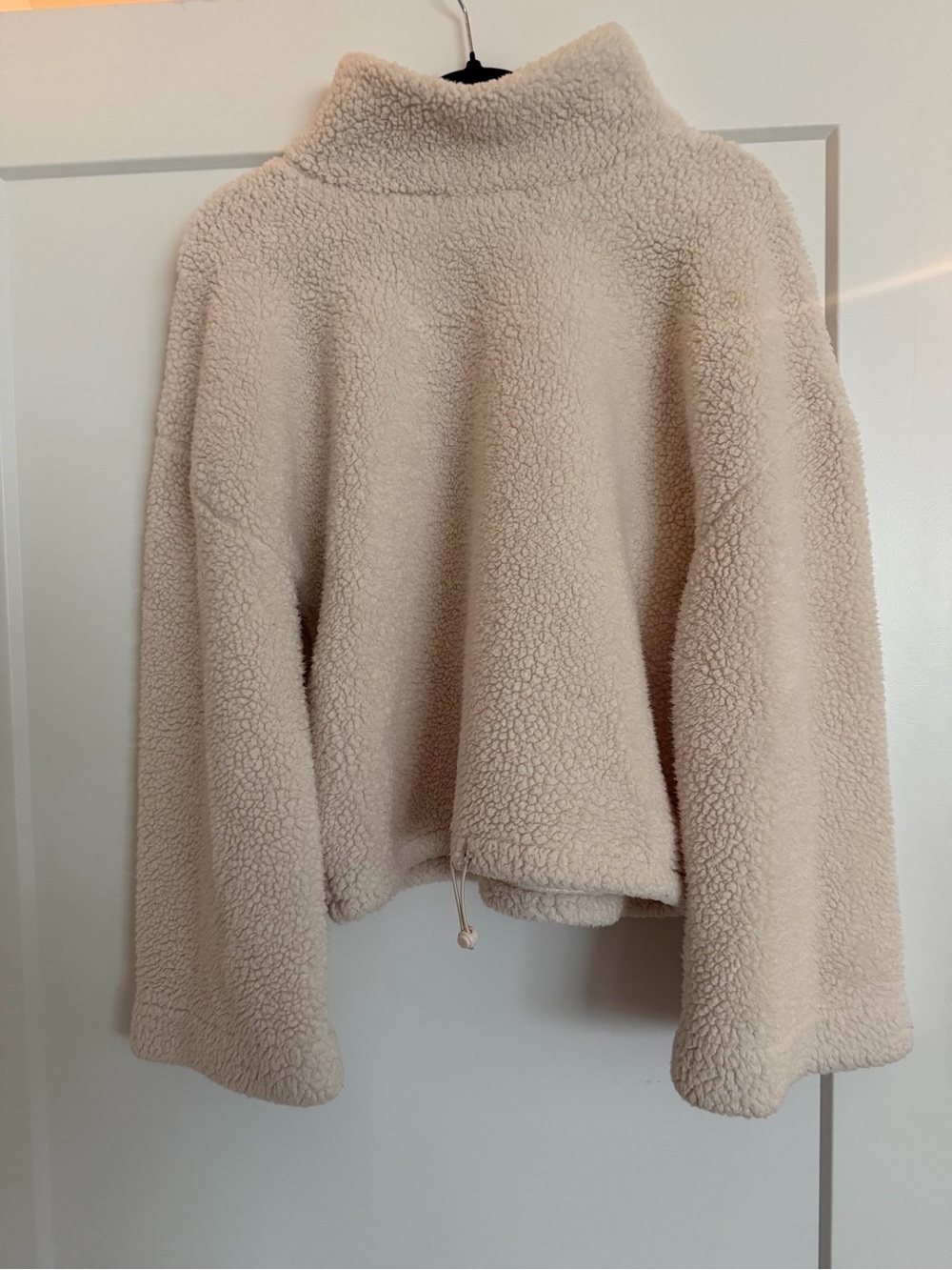 Balance Collection Cream Sherpa Funnel Neck Jacket